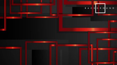 Vektör Modern Soyut Kareler Arka Planlar . siyah ve kırmızı metal renk degradesi ile. eps 10 şablonu