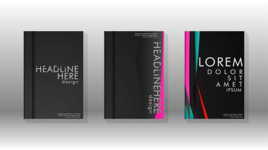 Geometrik tasarım arka planlı kapak kitabı