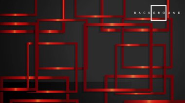 Vektör Modern Soyut Kareler Arka Planlar . siyah ve kırmızı metal renk degradesi ile. eps 10 şablonu