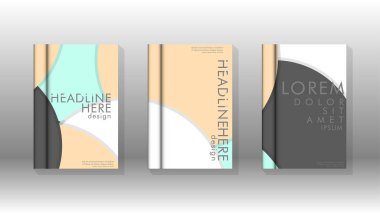 Kurumsal iş yıllık rapor kitap kapağı broşür el ilanı posteri için soyut düşük daire şekil arka plan. Eps10 vektör şablonu