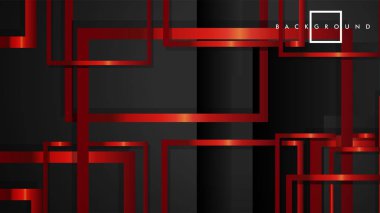 Vektör Modern Soyut Kareler Arka Planlar . siyah ve kırmızı metal renk degradesi ile. eps 10 şablonu