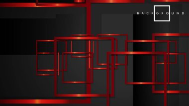 Vektör Modern Soyut Kareler Arka Planlar . siyah ve kırmızı metal renk degradesi ile. eps 10 şablonu