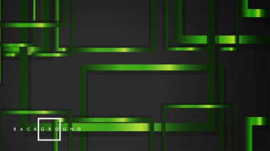 Vektör Modern Soyut Kareler Arka Planlar . siyah ve yeşil metal renk degradesi ile. eps 10 şablonu