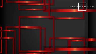 Vektör Modern Soyut Kareler Arka Planlar . siyah ve kırmızı metal renk degradesi ile. eps 10 şablonu