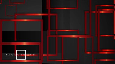 Vektör Modern Soyut Kareler Arka Planlar . siyah ve kırmızı metal renk degradesi ile. eps 10 şablonu