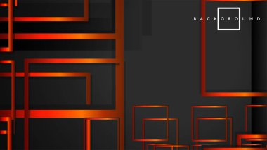 Vektör Modern Soyut Kareler Arka Planlar . siyah turuncu degrade ile. eps 10 şablonu