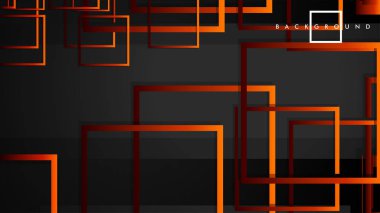 Vektör Modern Soyut Kareler Arka Planlar . siyah kırmızı turuncu degrade ile. eps 10 şablonu