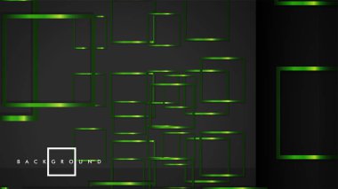 Vektör Modern Soyut Kareler Arka Planlar . siyah ve yeşil metal renk degradesi ile. eps 10 şablonu