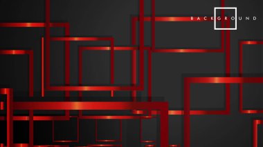 Vektör Modern Soyut Kareler Arka Planlar . siyah ve kırmızı metal renk degradesi ile. eps 10 şablonu