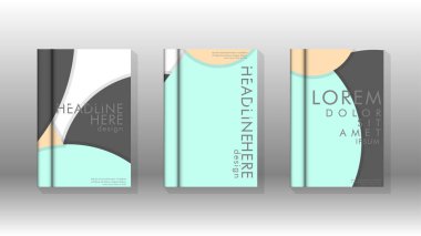 Kurumsal iş yıllık rapor kitap kapağı broşür el ilanı posteri için soyut düşük daire şekil arka plan. Eps10 vektör şablonu