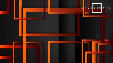 Vektör Modern Soyut Kareler Arka Planlar . siyah kırmızı turuncu degrade ile. eps 10 şablonu