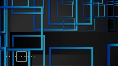 Vektör Modern Soyut Kareler Arka Planlar . siyah yeşil degrade ile. eps 10 şablonu