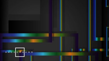 Modern Soyut Vektör Kutusu Arka Plan. renkli degrade şeritler ile. eps 10 şablonu