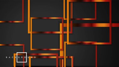 Vektör Modern Soyut Kareler Arka Planlar . siyah ve metal renk degradesi ile. eps 10 şablonu