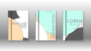 Kurumsal iş yıllık rapor kitap kapağı broşür el ilanı posteri için soyut düşük daire şekil arka plan. Eps10 vektör şablonu