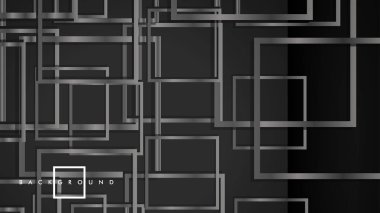 Vektör Modern Soyut Kareler Arka Planlar . siyah ve gri metal renk degradesi ile. eps 10 şablonu