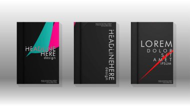 Geometrik tasarım arka planlı kapak kitabı