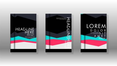 Kapak kitabı kavramı soyut geometrik arka plan renk ve şekillerin bir kombinasyonu ile