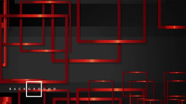 Vektör Modern Soyut Kareler Arka Planlar . siyah ve kırmızı metal renk degradesi ile. eps 10 şablonu
