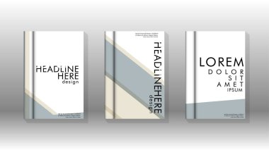 Kitap kapağı kavramı renk ve şekillerin bir kombinasyonu ile soyut geometrik arka plan. vektör tasarımı