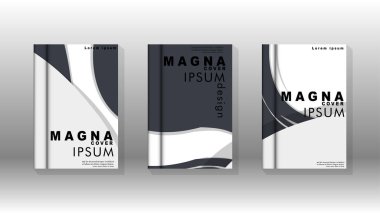 Arka kapak sıvı elemanları ile. Tasarım kavramı kitap. Fütüristik iş düzeni. Dijital poster şablonu. Tasarlamak vektör - eps10