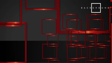 Vektör Modern Soyut Kareler Arka Planlar . siyah ve kırmızı metal renk degradesi ile. eps 10 şablonu
