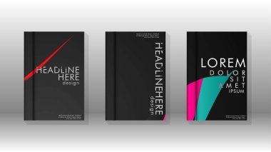 Geometrik tasarım arka planlı kapak kitabı