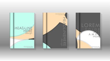 Kurumsal iş yıllık rapor kitap kapağı broşür el ilanı posteri için soyut düşük daire şekil arka plan. Eps10 vektör şablonu