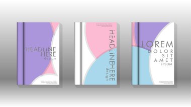 Kurumsal iş yıllık rapor kitap kapağı broşür el ilanı posteri için soyut düşük daire şekil arka plan. Eps10 vektör şablonu