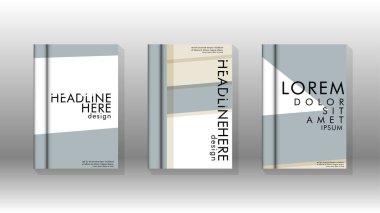 Kitap kapağı kavramı renk ve şekillerin bir kombinasyonu ile soyut geometrik arka plan. vektör tasarımı