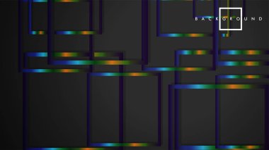 Modern Soyut Vektör Kutusu Arka Plan. renkli degrade şeritler ile. eps 10 şablonu