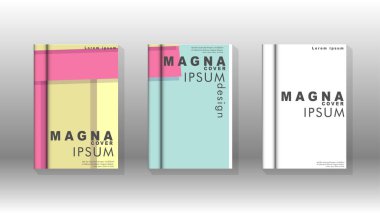 Kapak kitabı kavramı soyut geometrik arka plan renk ve şekillerin bir kombinasyonu ile