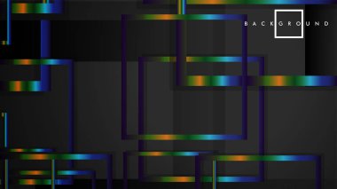 Modern Soyut Vektör Kutusu Arka Plan. renkli degrade şeritler ile. eps 10 şablonu