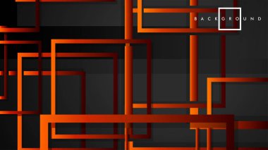Vektör Modern Soyut Kareler Arka Planlar . siyah kırmızı turuncu degrade ile. eps 10 şablonu