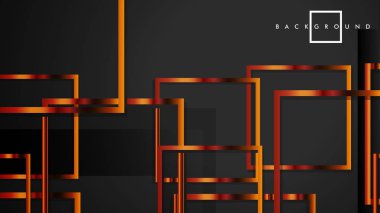 Vektör Modern Soyut Kareler Arka Planlar . siyah ve metal renk degradesi ile. eps 10 şablonu