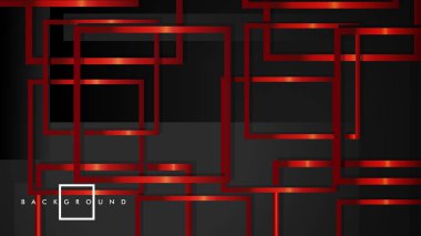 Vektör Modern Soyut Kareler Arka Planlar . siyah ve kırmızı metal renk degradesi ile. eps 10 şablonu