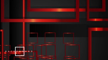 Vektör Modern Soyut Kareler Arka Planlar . siyah ve kırmızı metal renk degradesi ile. eps 10 şablonu