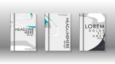 Arka kapak sıvı elemanları ile. Tasarım kavramı kitap. Fütüristik iş düzeni. Dijital poster şablonu. Tasarlamak vektör - eps10