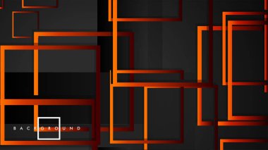 Vektör Modern Soyut Kareler Arka Planlar . siyah kırmızı turuncu degrade ile. eps 10 şablonu