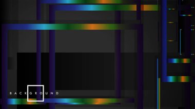 Modern Soyut Vektör Kutusu Arka Plan. renkli degrade şeritler ile. eps 10 şablonu