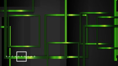 Vektör Modern Soyut Kareler Arka Planlar . siyah ve yeşil metal renk degradesi ile. eps 10 şablonu