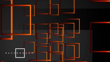 Vektör Modern Soyut Kareler Arka Planlar . siyah kırmızı turuncu degrade ile. eps 10 şablonu