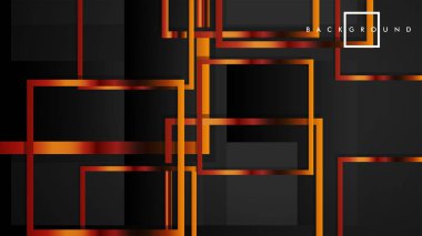 Vektör Modern Soyut Kareler Arka Planlar . siyah ve metal renk degradesi ile. eps 10 şablonu