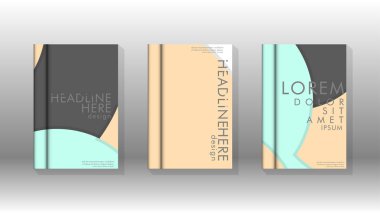 Kurumsal iş yıllık rapor kitap kapağı broşür el ilanı posteri için soyut düşük daire şekil arka plan. Eps10 vektör şablonu