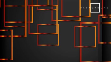 Vektör Modern Soyut Kareler Arka Planlar . siyah ve metal renk degradesi ile. eps 10 şablonu