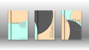 Kurumsal iş yıllık rapor kitap kapağı broşür el ilanı posteri için soyut düşük daire şekil arka plan. Eps10 vektör şablonu