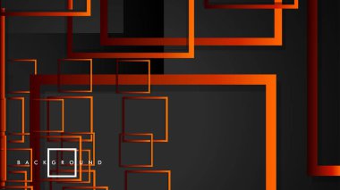 Vektör Modern Soyut Kareler Arka Planlar . siyah kırmızı turuncu degrade ile. eps 10 şablonu