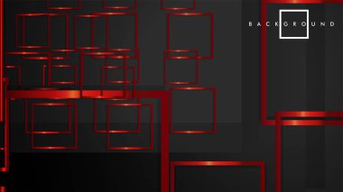 Vektör Modern Soyut Kareler Arka Planlar . siyah ve kırmızı metal renk degradesi ile. eps 10 şablonu