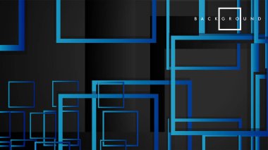 Vektör Modern Soyut Kareler Arka Planlar . siyah yeşil degrade ile. eps 10 şablonu