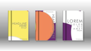 Kurumsal iş yıllık rapor kitap kapağı broşür el ilanı posteri için soyut düşük daire şekil arka plan. Eps10 vektör şablonu